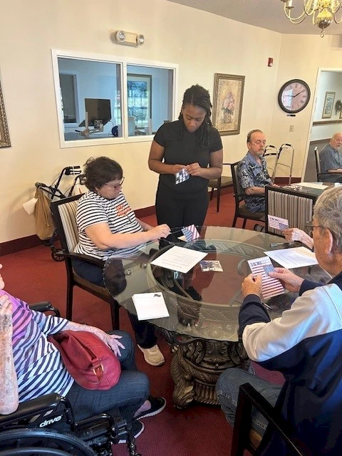 Honoring our heroes! Senior Helpers of High Point and residents at North Pointe Assisted Living Center in Asheboro came together to write heartfelt letters and cards to our deployed military personnel for Military Appreciation Month.