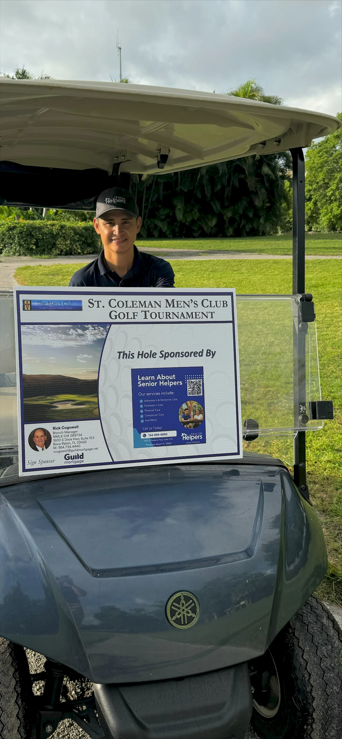 Check out Senior Helpers owner, Juan Mejia, at a golf tournament Senior Helpers of Northeast Broward County sponsored in Deerfield Beach!