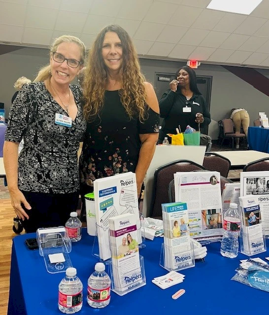 Senior Helpers recently participated in a Senior Health Fair at Leisure Village. Our information table provided insights into our services and support for senior health and well-being.
