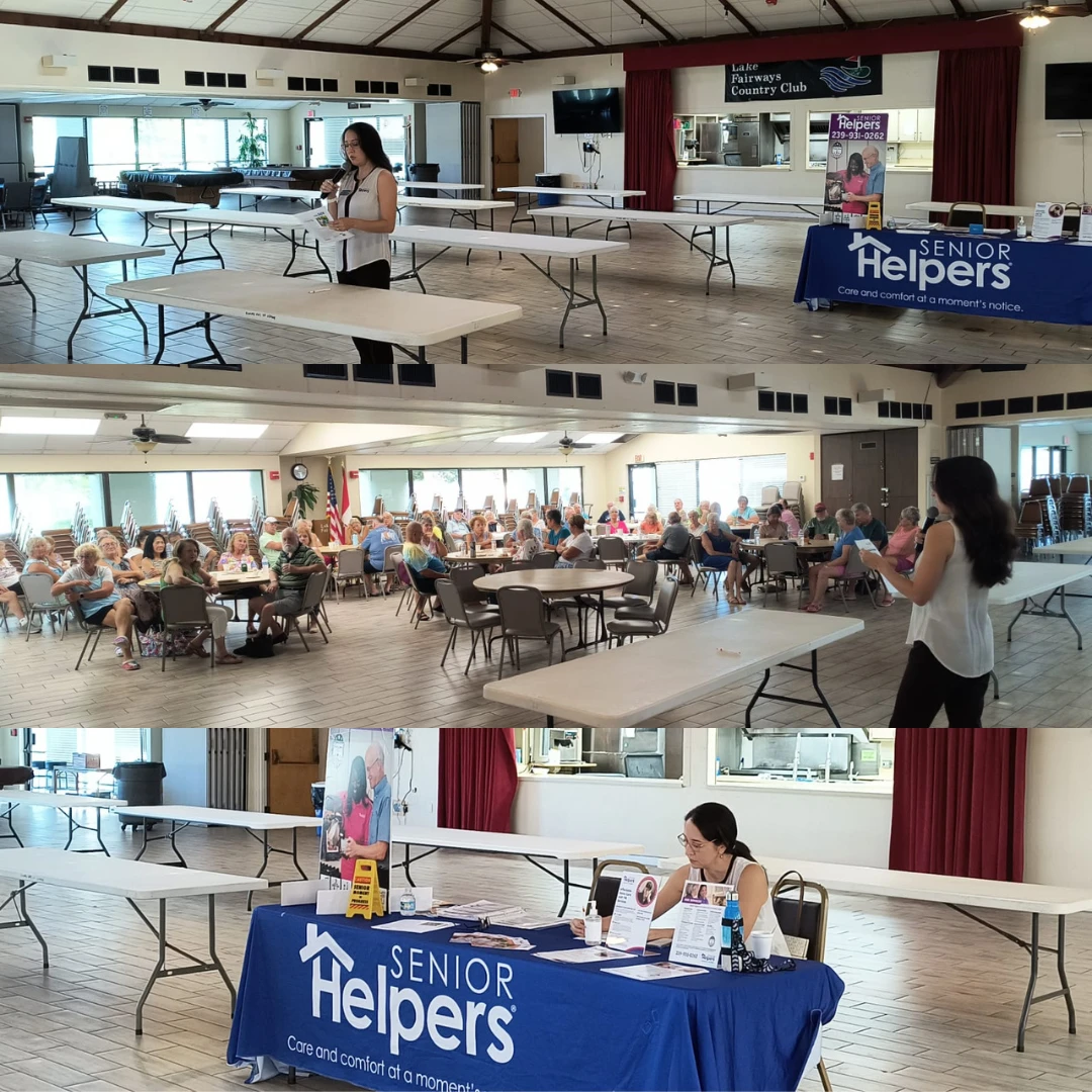 Senior Helpers would like to extend a heartfelt thank you to Lake Fairways Country Club for hosting us Saturday 7/13/2024! We appreciated the opportunity to educate the community on essential safety tips to prevent readmissions to rehabs and how family caregivers can prepare to safely welcome patients back home.