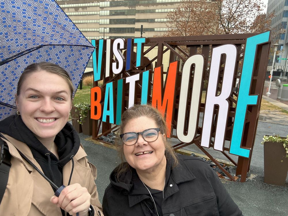 Megan and Bondelyn enjoying a well-deserved exploration of Baltimore after an exciting and eventful week at Senior Helpers corporate training!