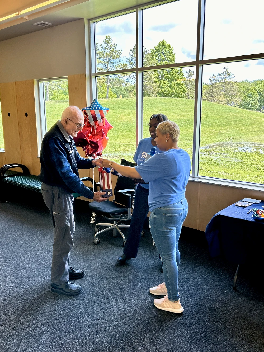 Our team proudly introducing our distinguished Veterans and guest speakers at our event—it was a memorable occasion celebrating their service and stories!