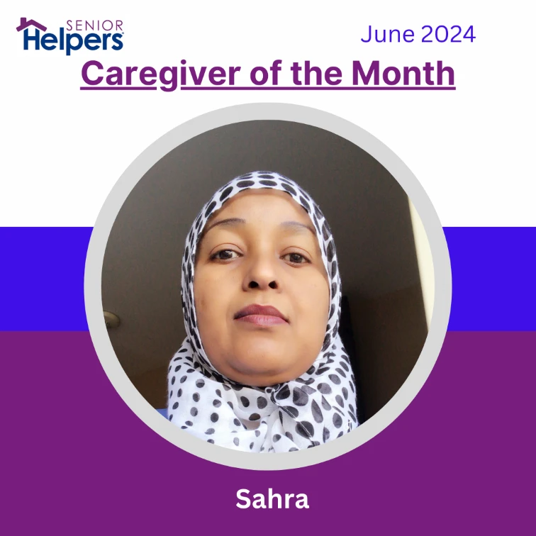 Meet our June 2024 Caregiver of the Month, Sahra! Her friendliness and attentiveness have made a big difference for her clients. In her free time, Sahra loves cooking, swimming, and when it rains outside. Way to go Sahra!