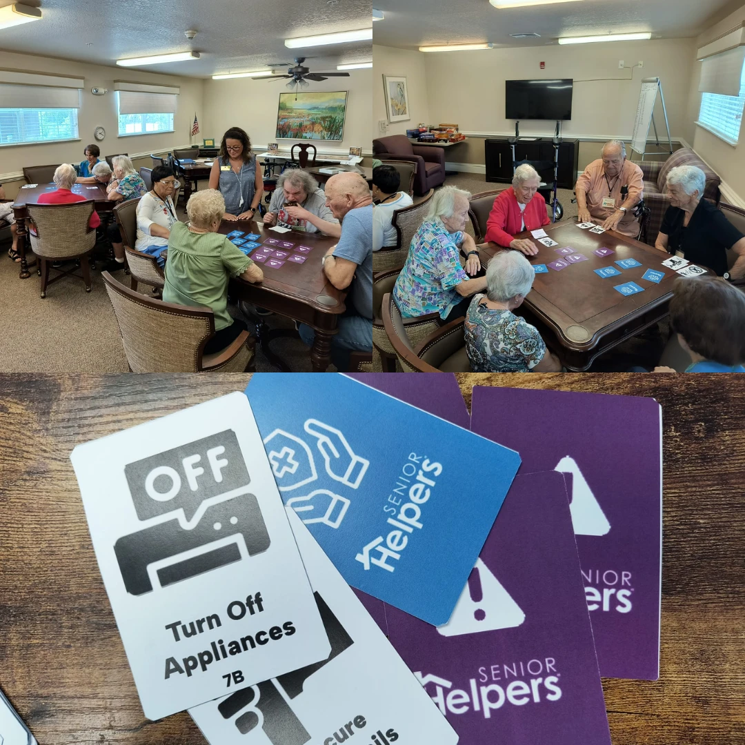 We had an absolute blast at Fountain Crest Retirement Community in Lehigh Acres, introducing our Memory Card game designed by Senior Helpers!