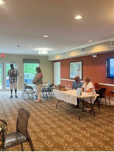 Jim and Denise presenting at Fox Creek!