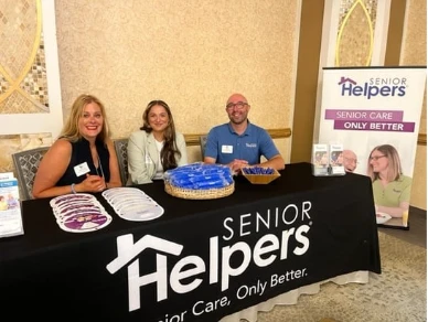 The office staff at a event held by the Amherst Chamber of Commerce!