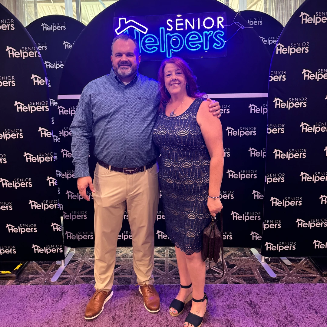 Owner Nicholas Magnusson and VP Michelle Morgan attending the 2024 Senior Helpers National Conference