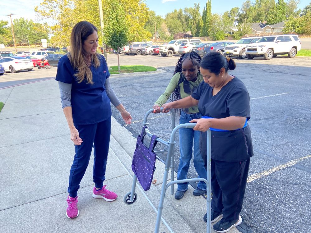 Hands on training with our caregivers!