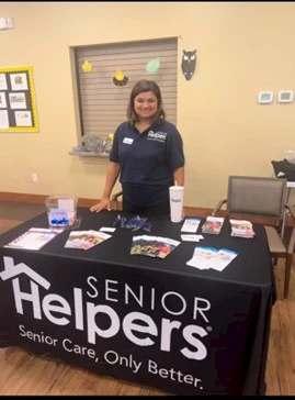 At the North Cobb Senior Center for their FRIDAY the 13TH Escape Event. Engaging with the group and sharing insights on the services offered by Senior Helpers was truly rewarding.