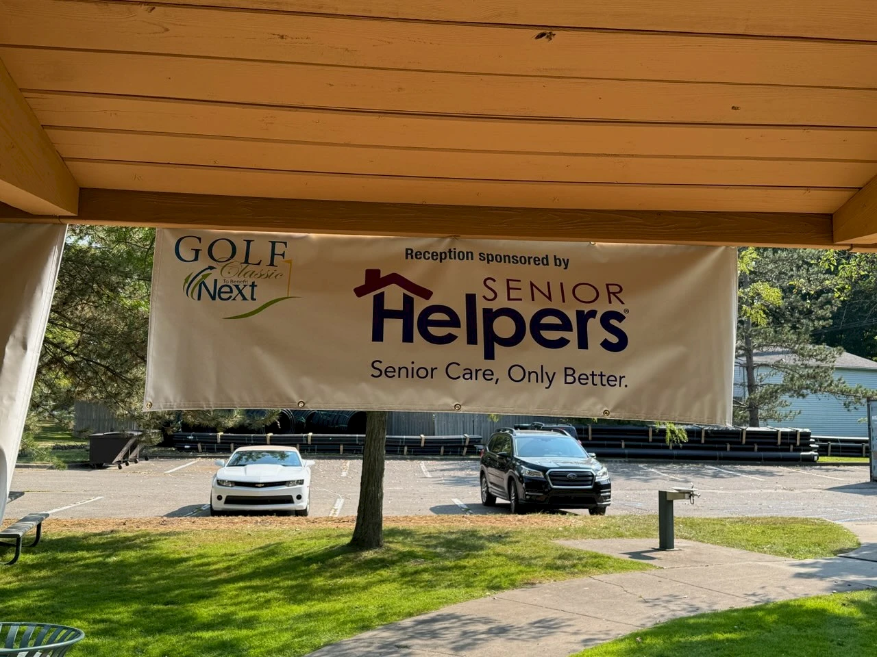 “Senior Helpers sponsored the Birmingham NEXT Golf event  for their new senior center”