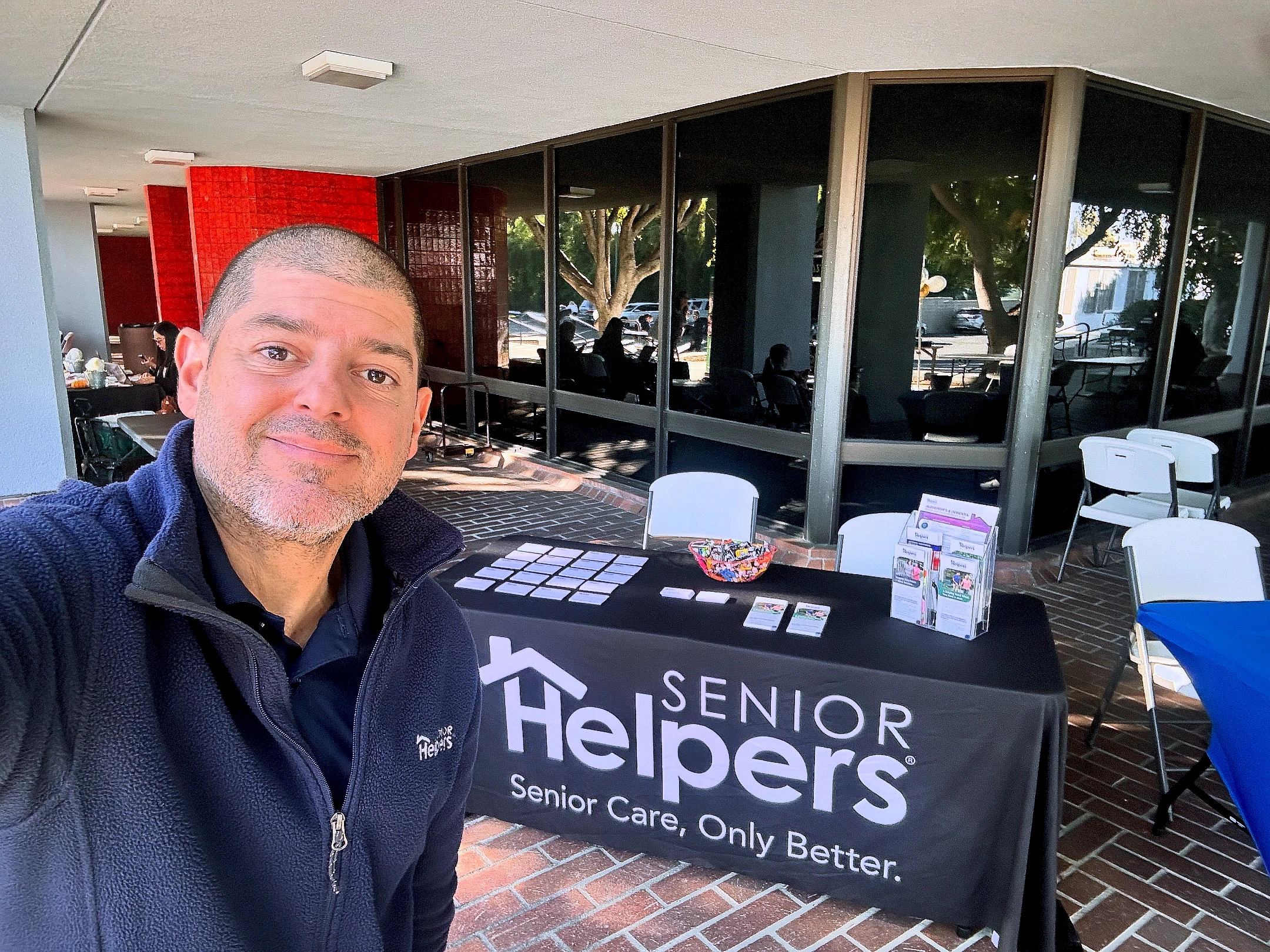 Check out the owner of Senior Helpers South Valley in action at a recent job fair! Connecting with amazing talent to join our mission of providing compassionate care to seniors in our community.