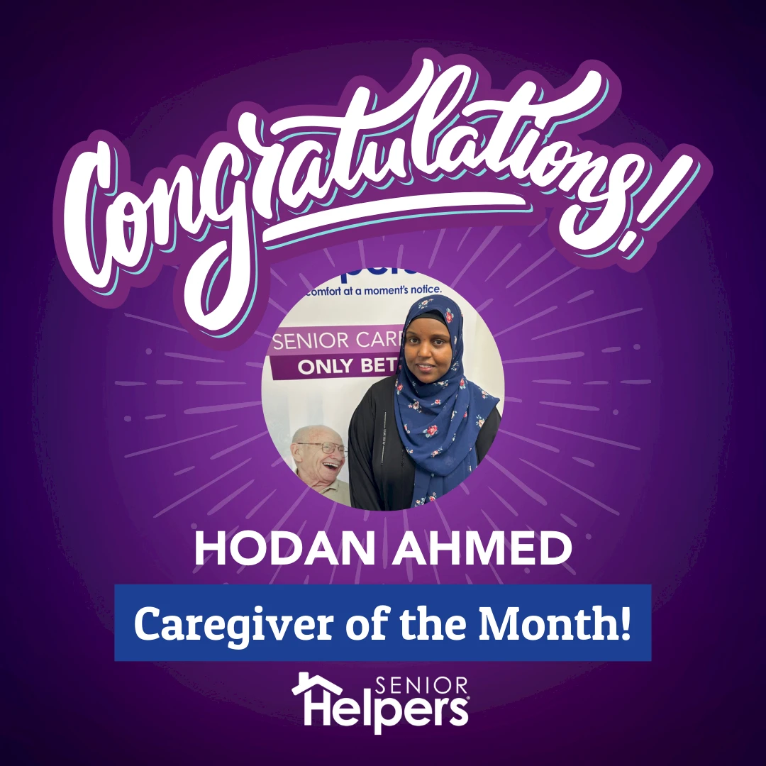 This is Hodan, our July 2024 Caregiver of the Month. She has consistently demonstrated exceptional care and dedication. When she's not making a difference at work, she enjoys traveling, cooking, and exploring the outdoors.