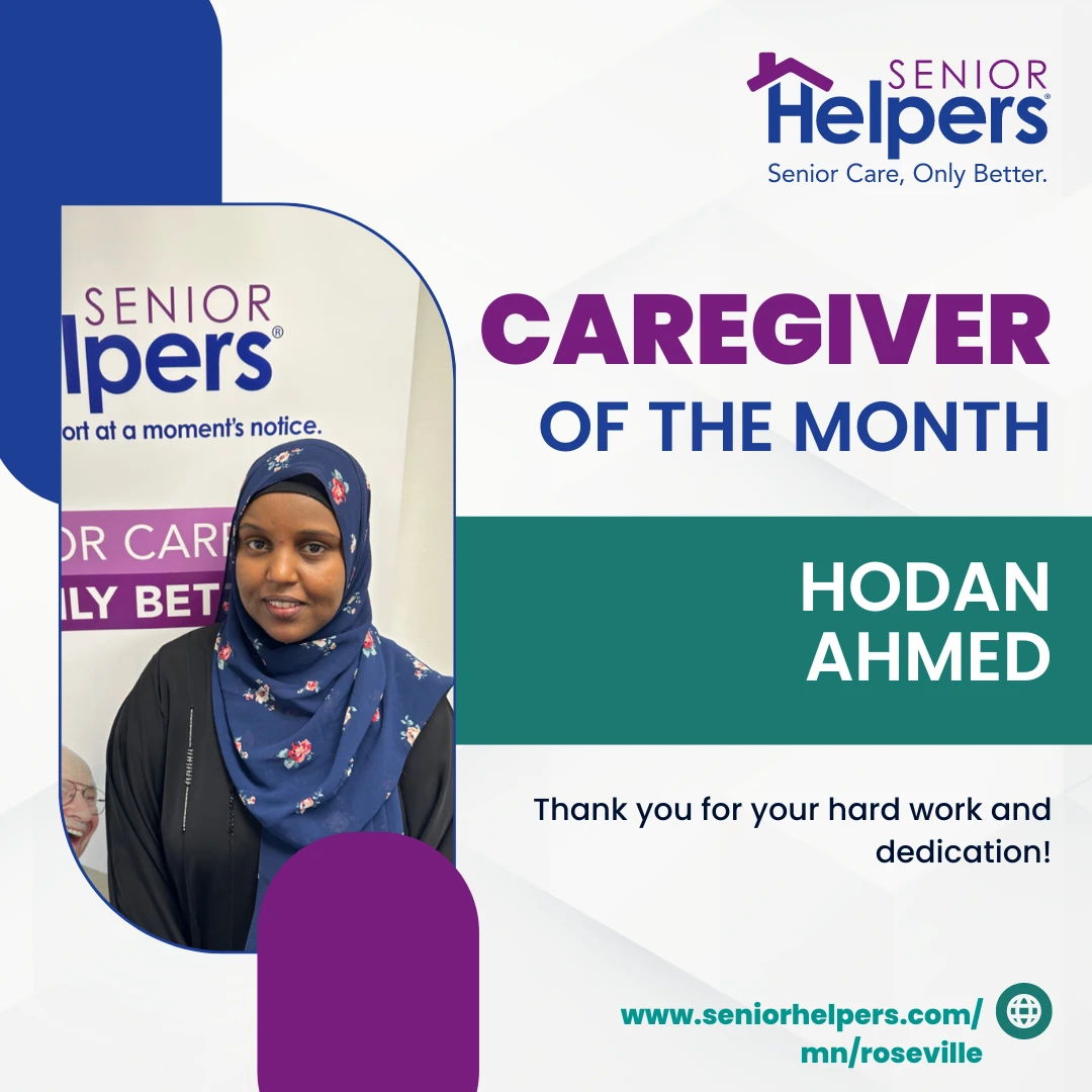 This is Hodan, our July 2024 Caregiver of the Month. She has consistently demonstrated exceptional care and dedication. When she's not making a difference at work, she enjoys traveling, cooking, and exploring the outdoors.