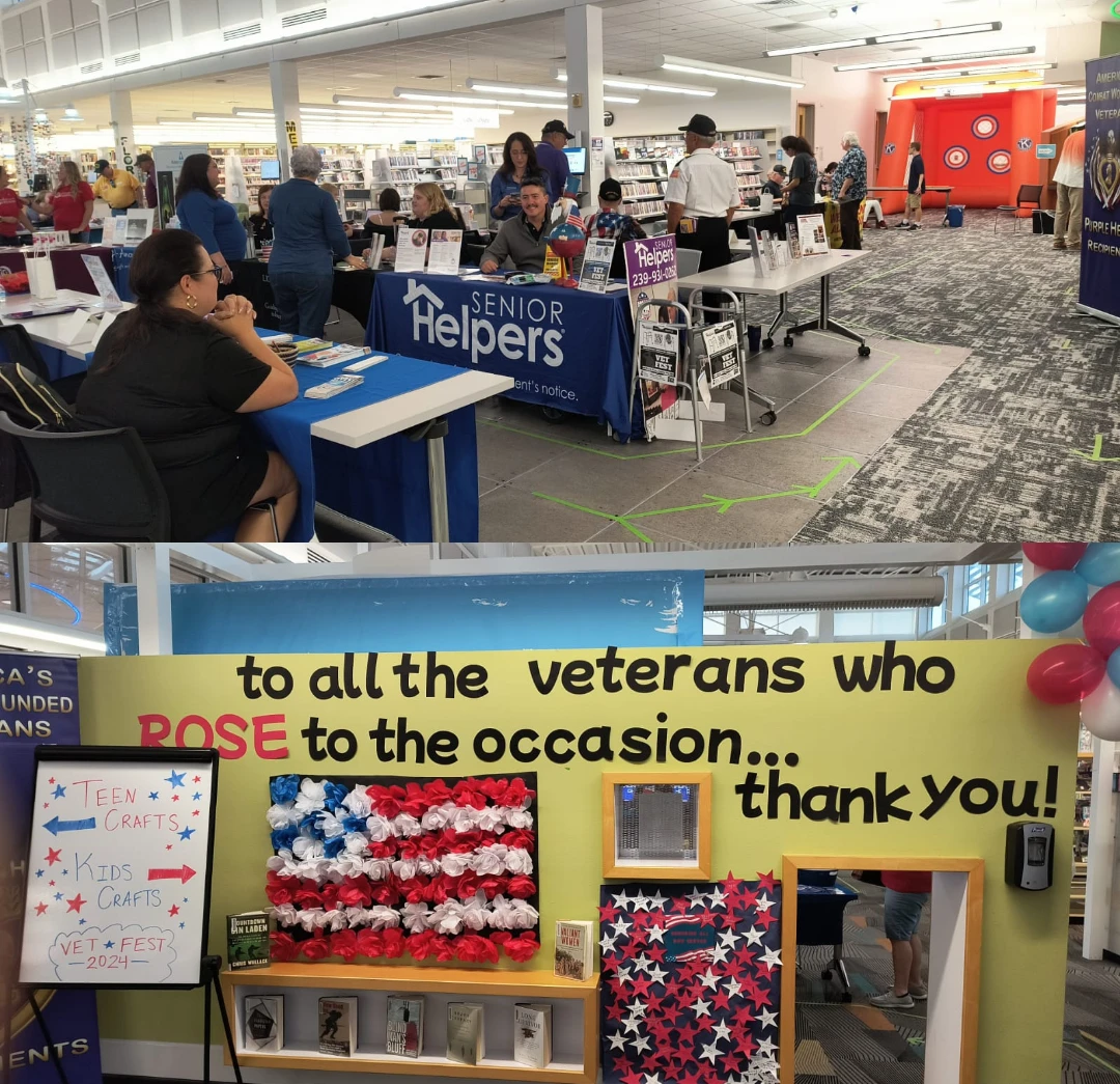 Honoring Our Veterans!  Senior Helpers is grateful to Northwest Regional Library in Cape Coral for hosting VET FEST and allowing us to share valuable resources with our esteemed veterans!