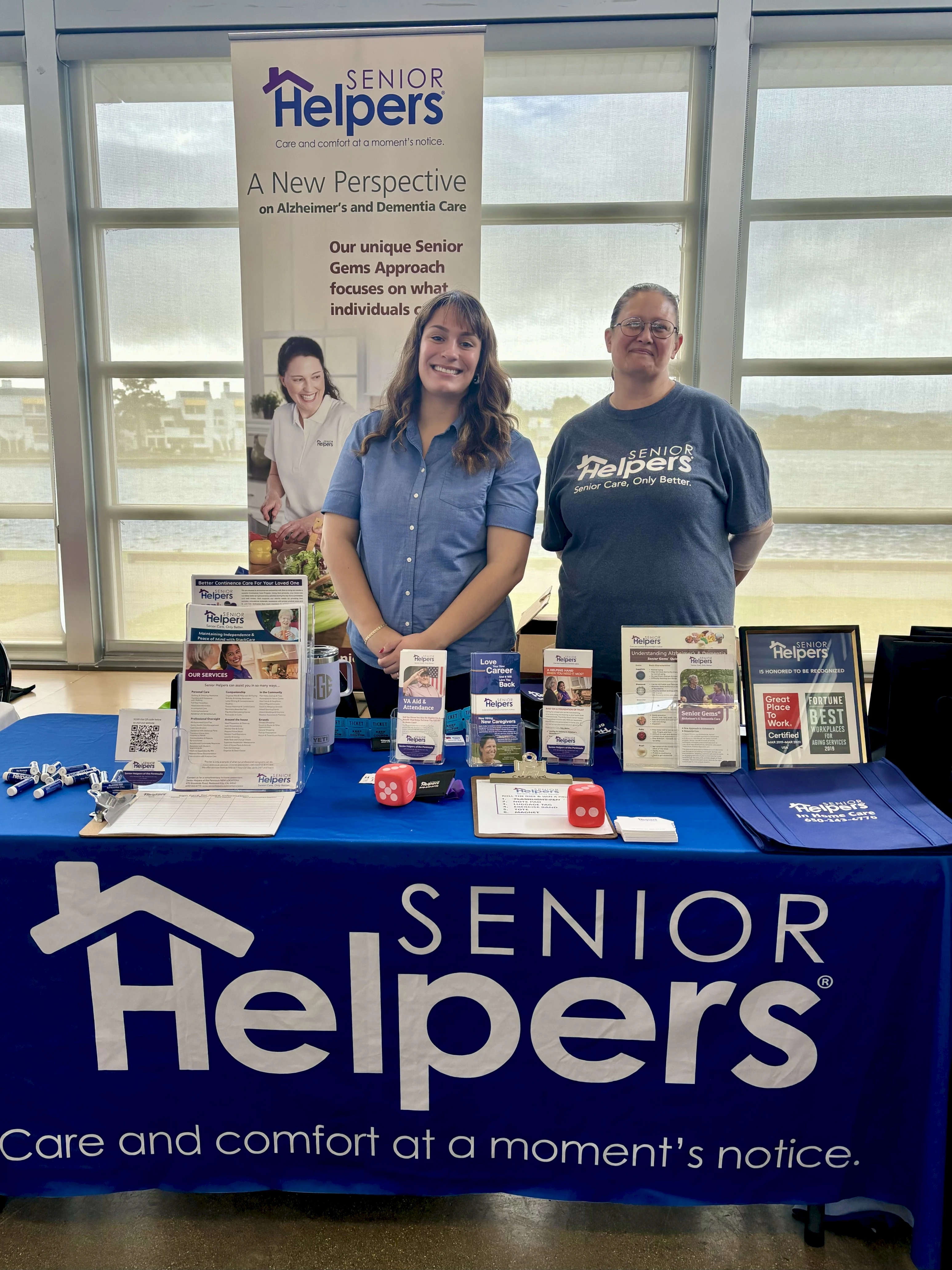 Becky, our community relations manager, and Danielle, our office caregiver, participated in the Foster City Senior Showcase organized by the Daily Journal! We had an incredible time talking with community members about our services.